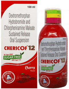 Chericof 12 Cherry Flavour Sugar Free Suspension 100Ml